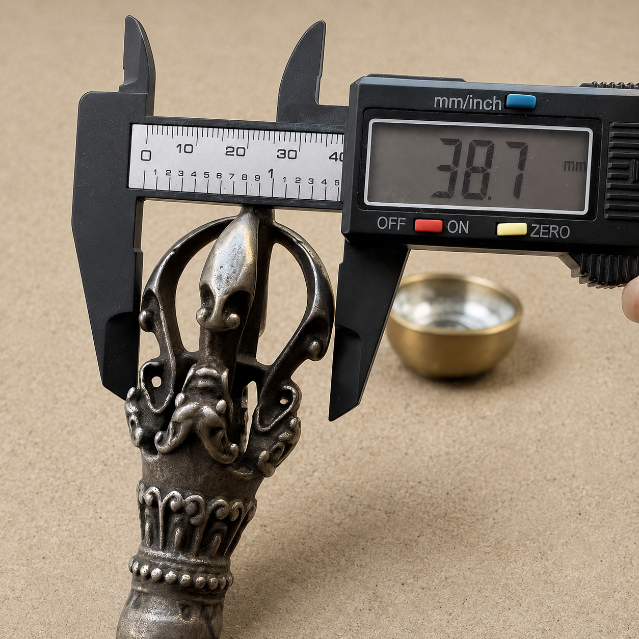 Tibetan Iron Five Prong Vajra Dorje Buddhist Ritual Tool