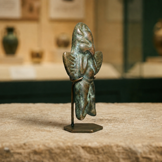 Tibetan Bronze Garuda Amulet Pendant | Buddhist Guardian Charm