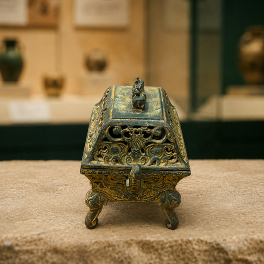 Elephant 4-Legged Censer | Tibetan Altar Brass Burner