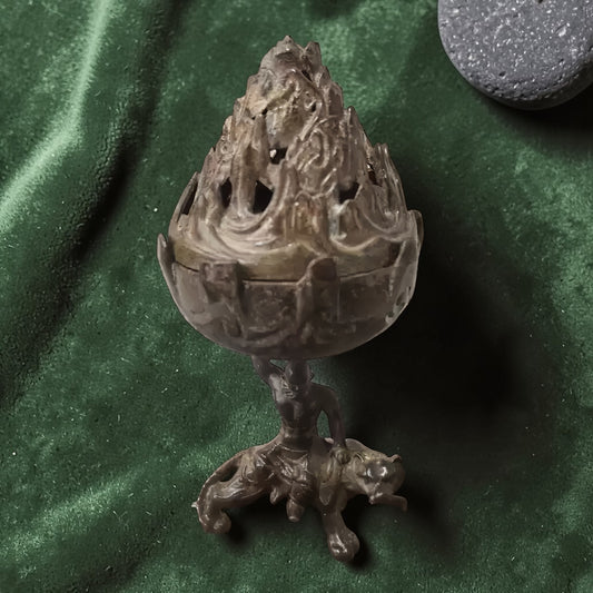 Tripod Incense Burner, Alloy Altar Censer gallery view 1