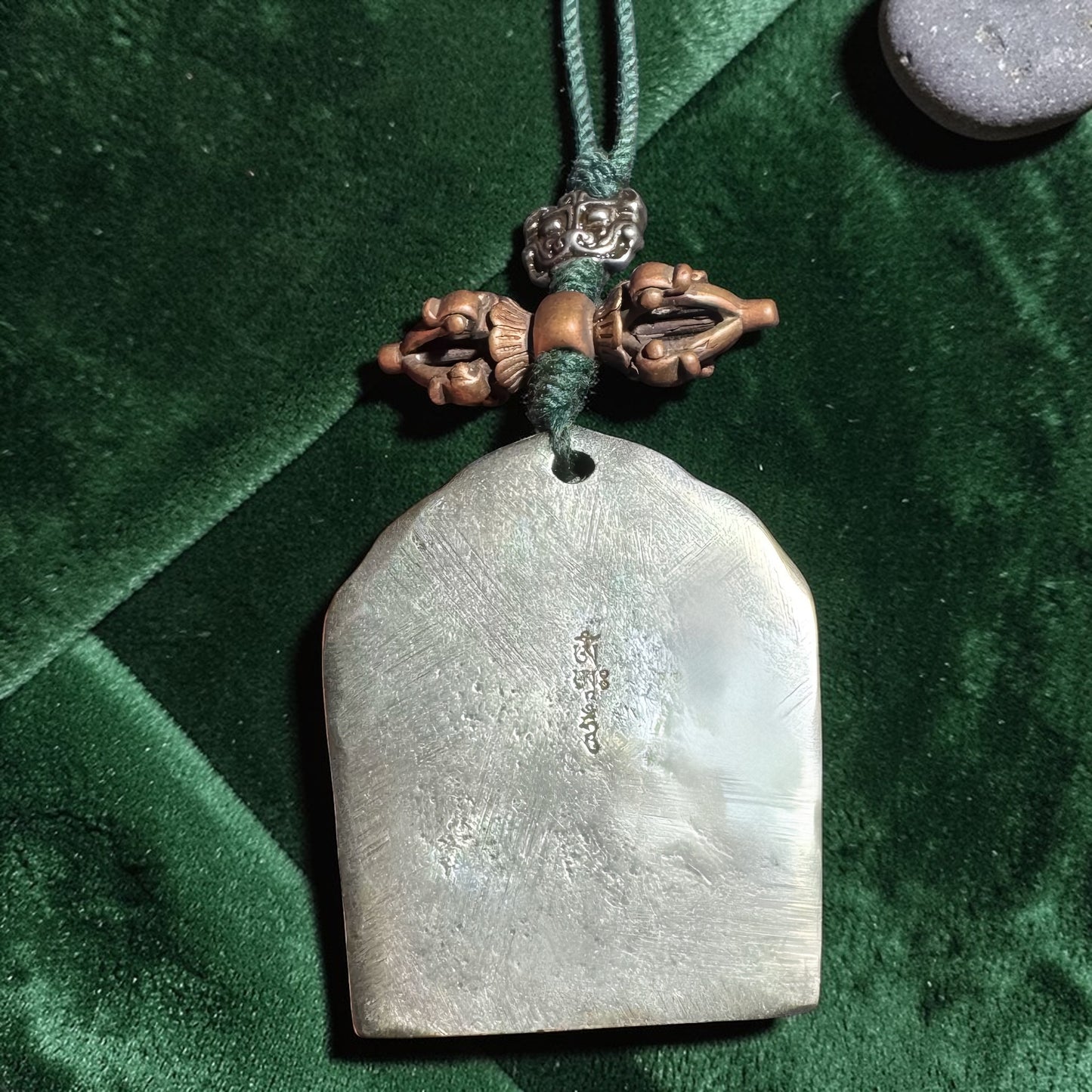 Manjushri Pendant, White Copper Amulet Charm weight reference