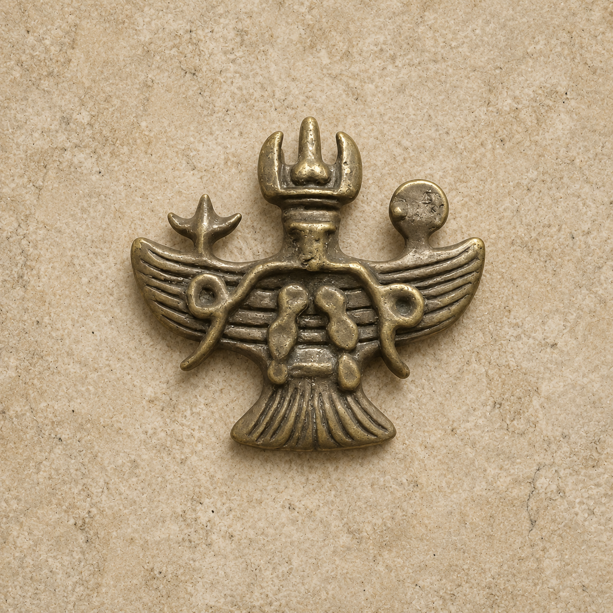 Garuda Pendant | Tibetan Thangka Altar Brass Amulet