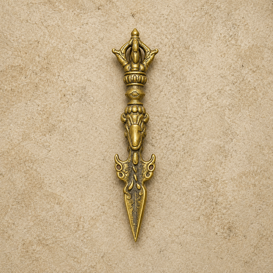 Handcrafted Brass Dragon Amulet | Tibetan Ritual Object