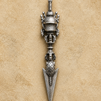Tibetan White Copper Hayagriva Pendant | Buddha Amulet