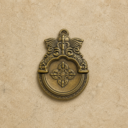 Manjushri Pendant | Tibetan Nine Palace Copper Amulet