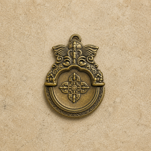 Manjushri Pendant | Tibetan Nine Palace Copper Amulet