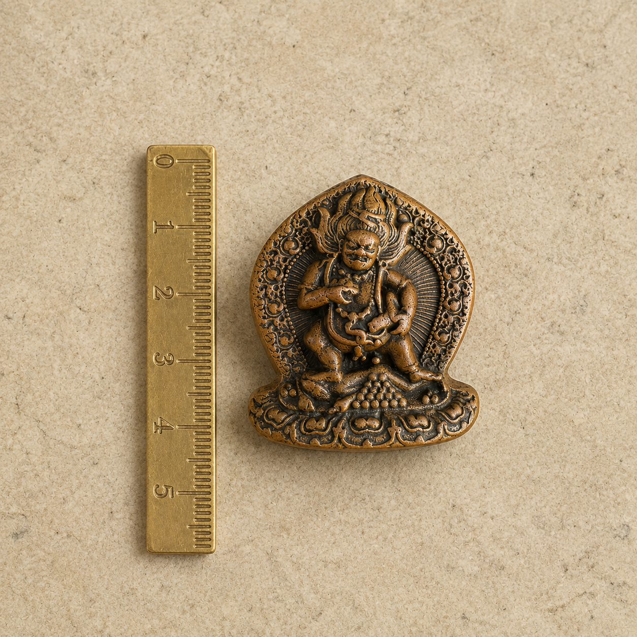 Copper Black Jambhala Pendant | Wealth Buddha Amulet
