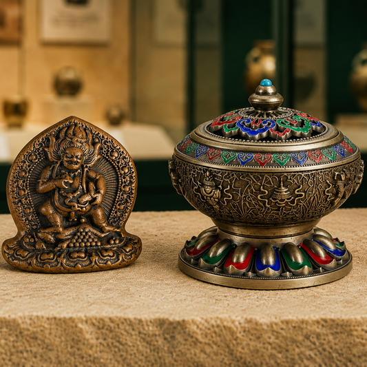 Tibetan Jambhala Pendant Eight Auspicious Incense Set