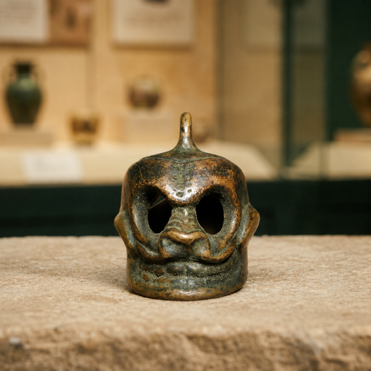 Chitipati Skull Mask Pendant | Tibetan Vintage Amulet