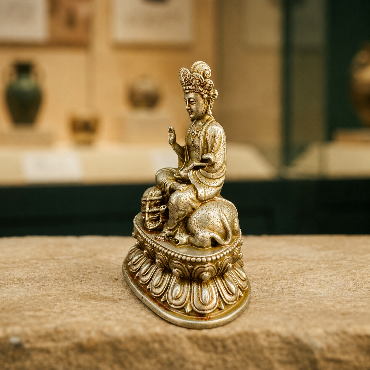 Meteoric Iron Samantabhadra | Tibetan Altar Statue