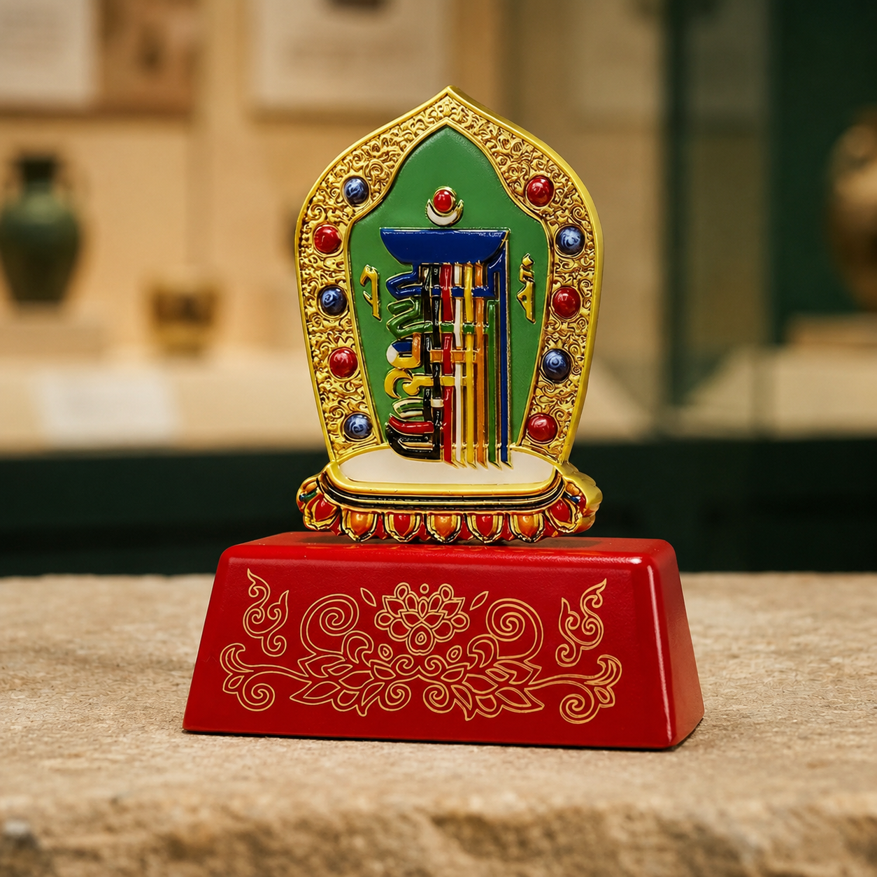 Kalachakra Mantra | Copper Thokcha Altar Decor