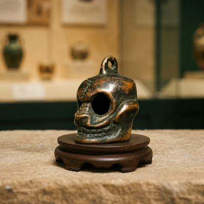 Chitipati Skull Mask Pendant | Tibetan Vintage Amulet