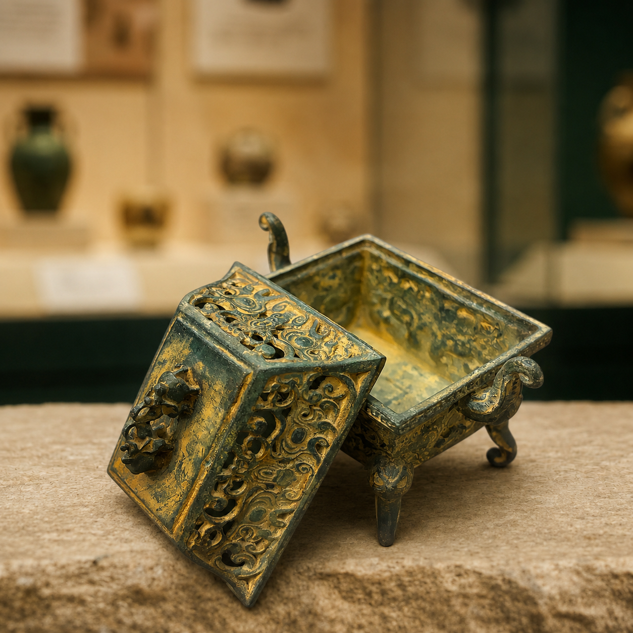 Elephant 4-Legged Censer | Tibetan Altar Brass Burner