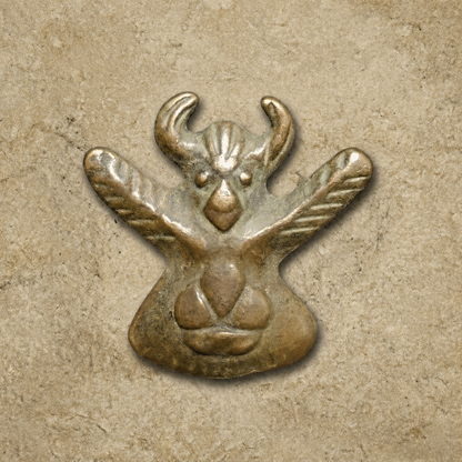 Tibetan Brass Garuda Amulet Pendant Buddhist Protector