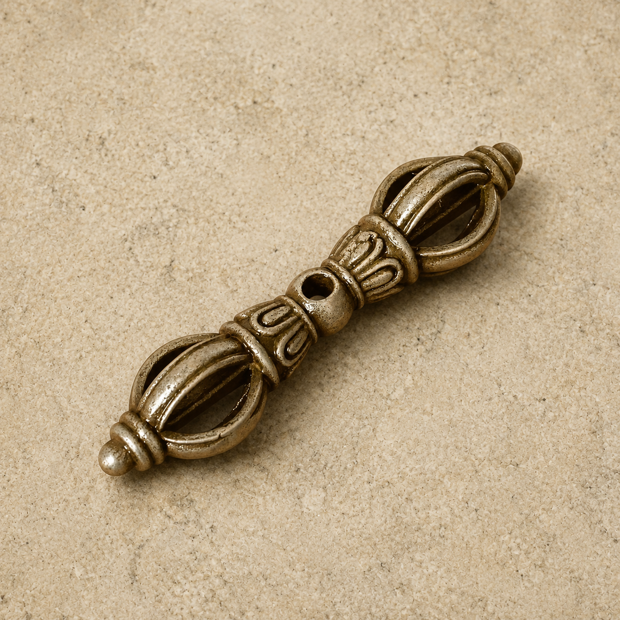 Iron Five-Prong Vajra Pendant | Tibetan Altar Dorje