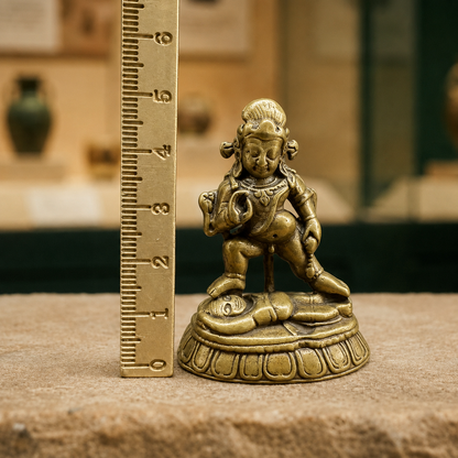 Brass Jambhala Statue | Tibetan Wealth Altar Buddha