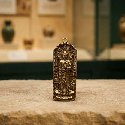Shakyamuni Pendant | Tibetan Buddhist Brass Amulet
