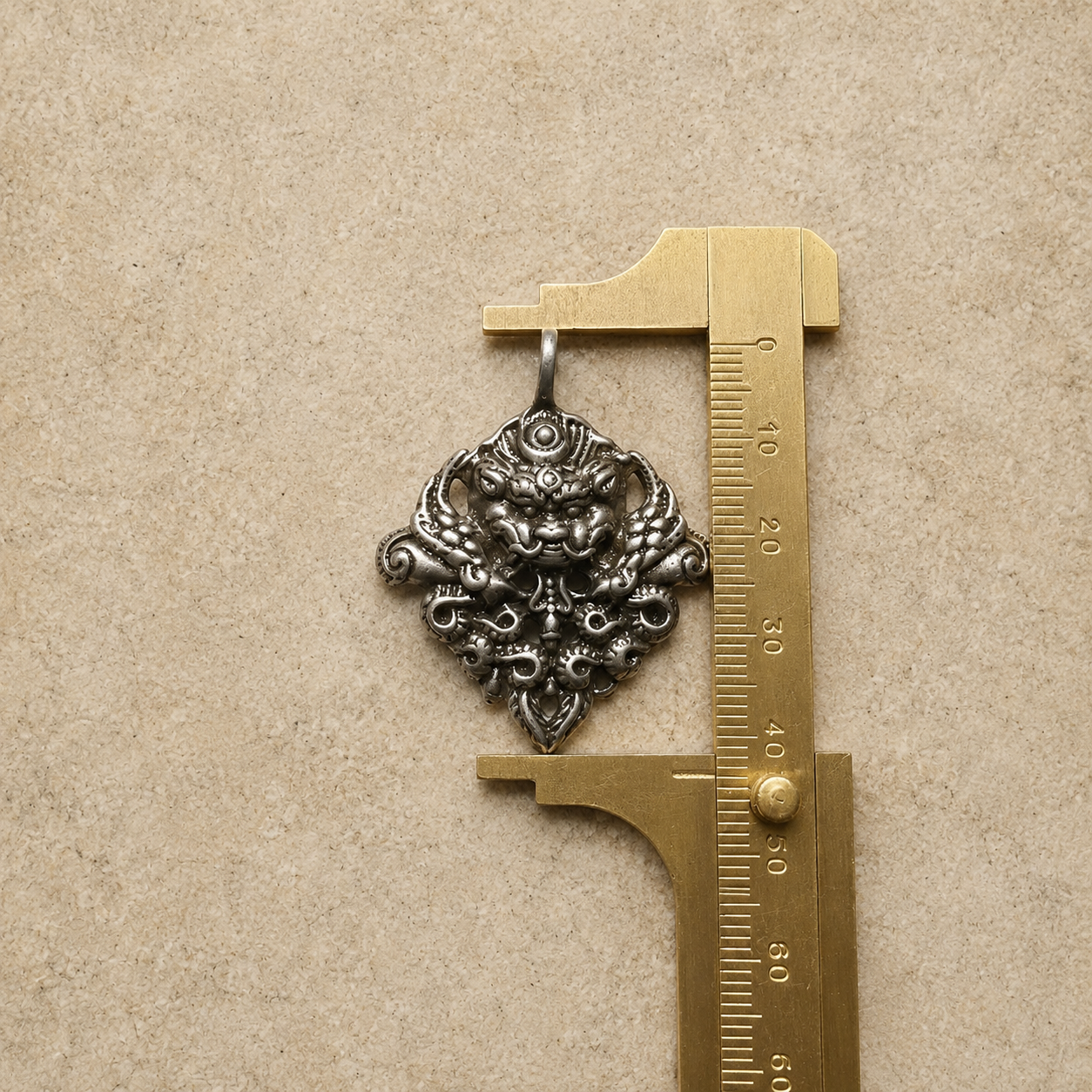 Tibetan Sky Iron Garuda Pendant | Thokcha Amulet Bird