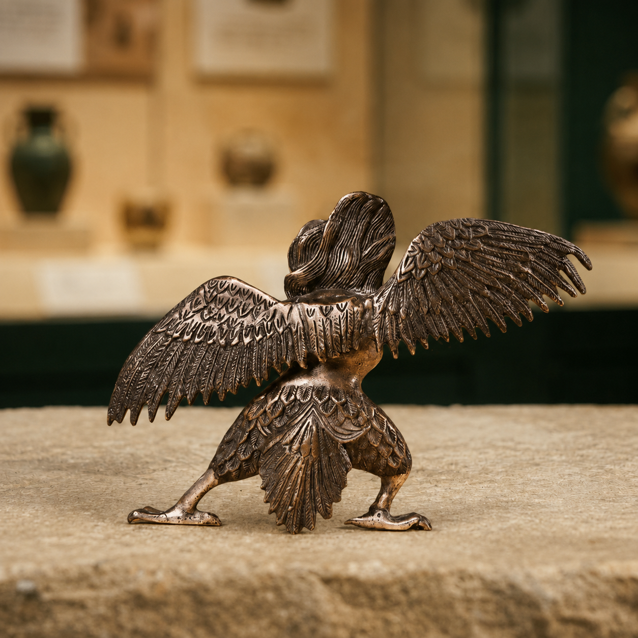 Silver Bronze Garuda Statue | Tibetan Buddhist Altar