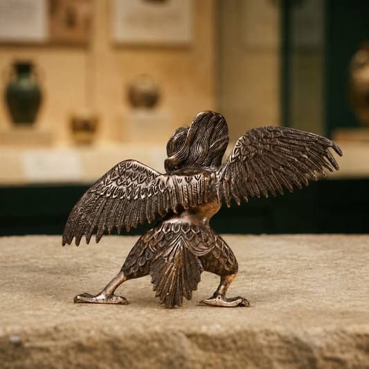 Silver Bronze Garuda Statue | Tibetan Buddhist Altar