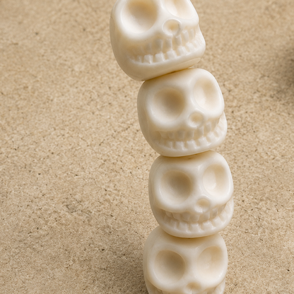 Carved Antler Skull Bracelet | Tibetan Buddhist Amulet