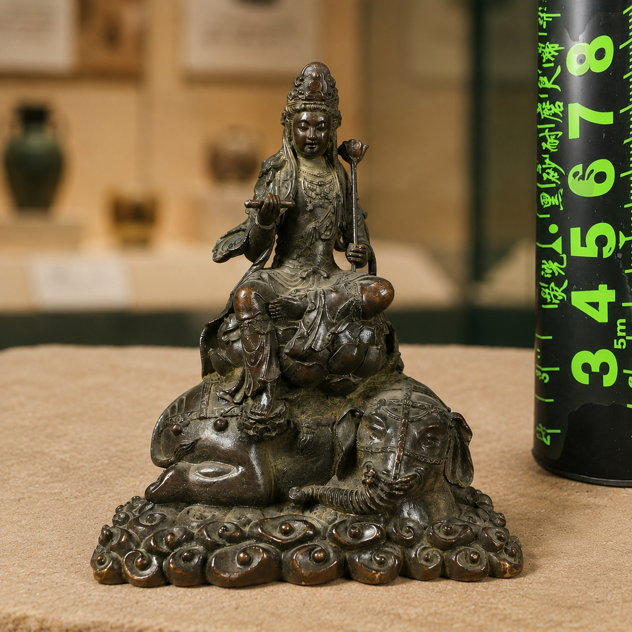 Tibetan Copper Manjushri Buddha Statue for Altar Display