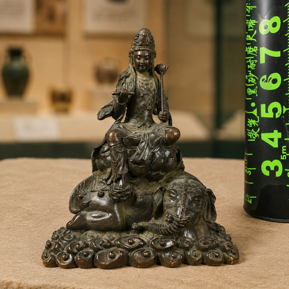 Tibetan Copper Manjushri Buddha Statue for Altar Display