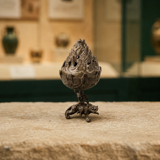 Tiger Tripod Censer | Tibetan Altar Bronze Burner
