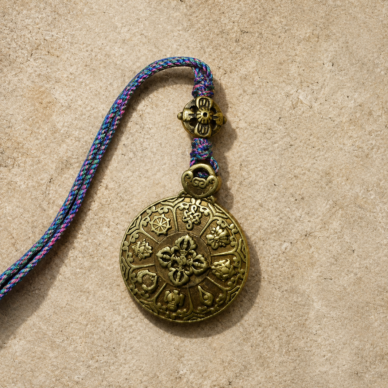 Nine Palace Tag | Tibetan 12 Zodiac Bronze Amulet