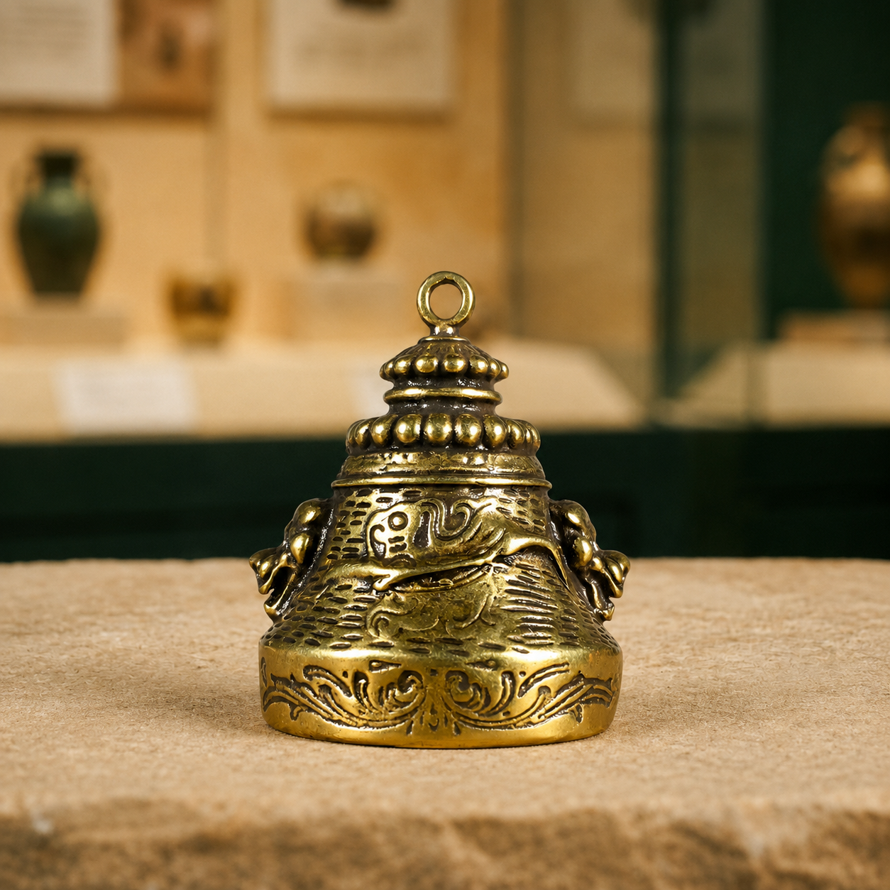 Double Lion Windbell | Tibetan Buddhist Bronze Chime