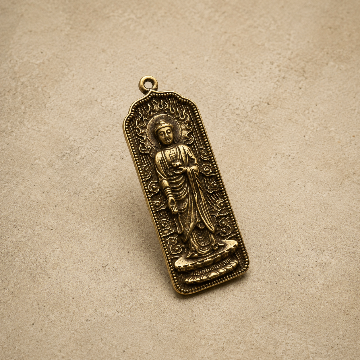 Shakyamuni Pendant | Tibetan Buddhist Brass Amulet