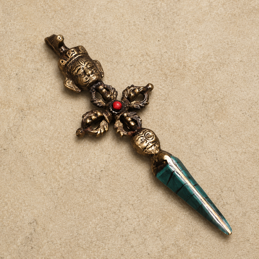 Tibetan Hayagriva Phurba Dagger | Turquoise Vajra Kila