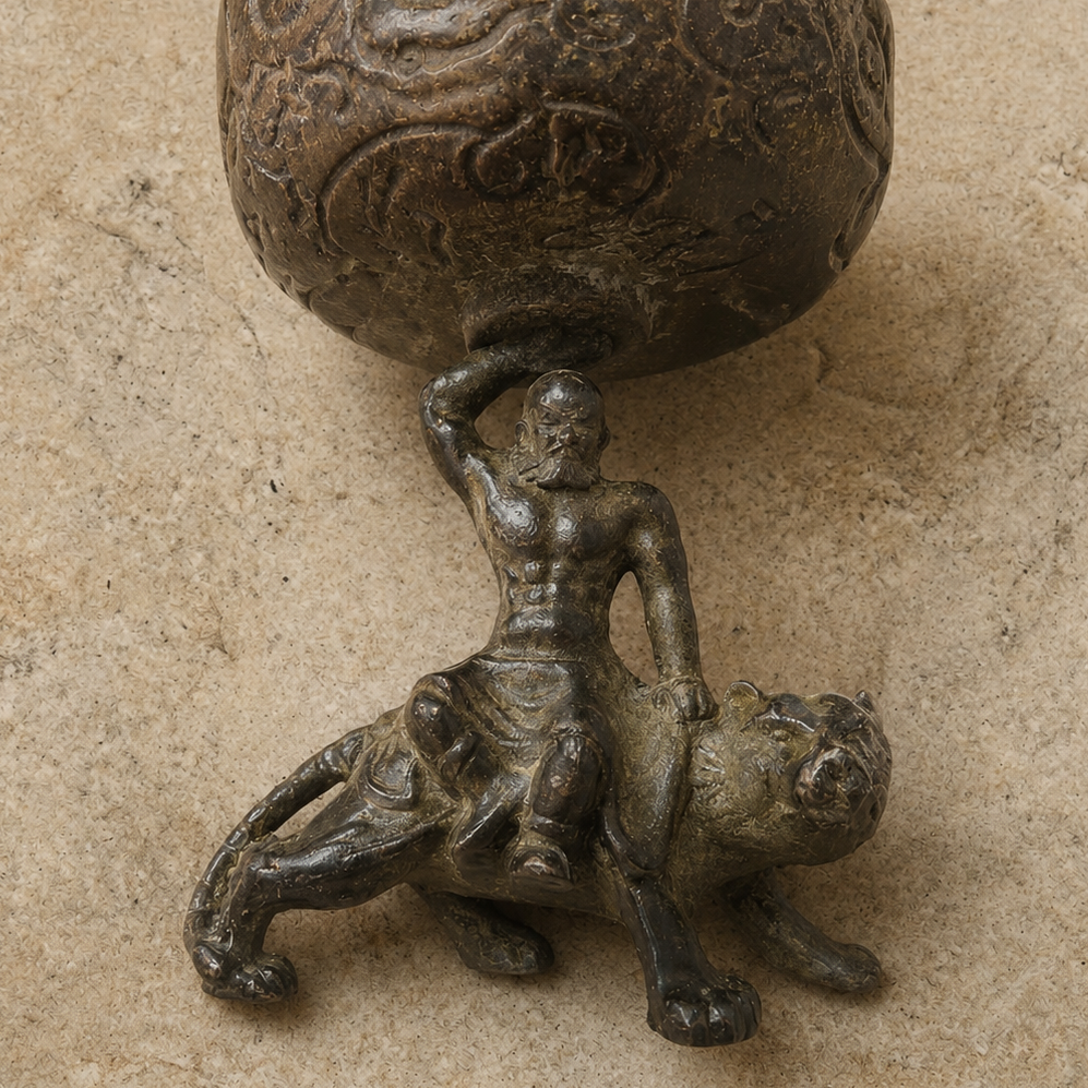Tiger Tripod Censer | Tibetan Altar Bronze Burner