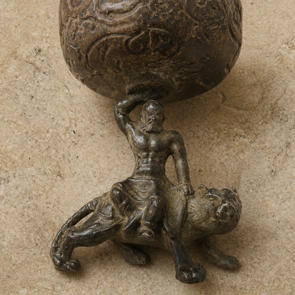Tiger Tripod Censer | Tibetan Altar Bronze Burner