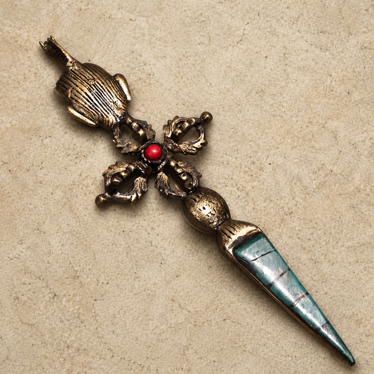 Tibetan Hayagriva Phurba Dagger | Turquoise Vajra Kila