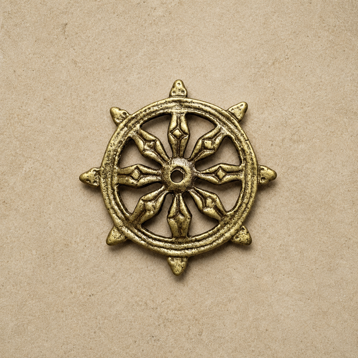 Thogchag Dharma Wheel | Tibetan Chakra Amulet Pendant