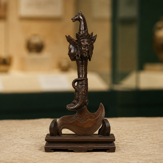 Tibetan Copper Hayagriva Phurba Kila Ritual Dagger