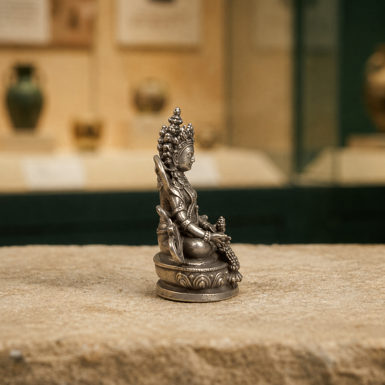 Jambhala Statue | Tibetan Rhinestone Wealth Buddhist