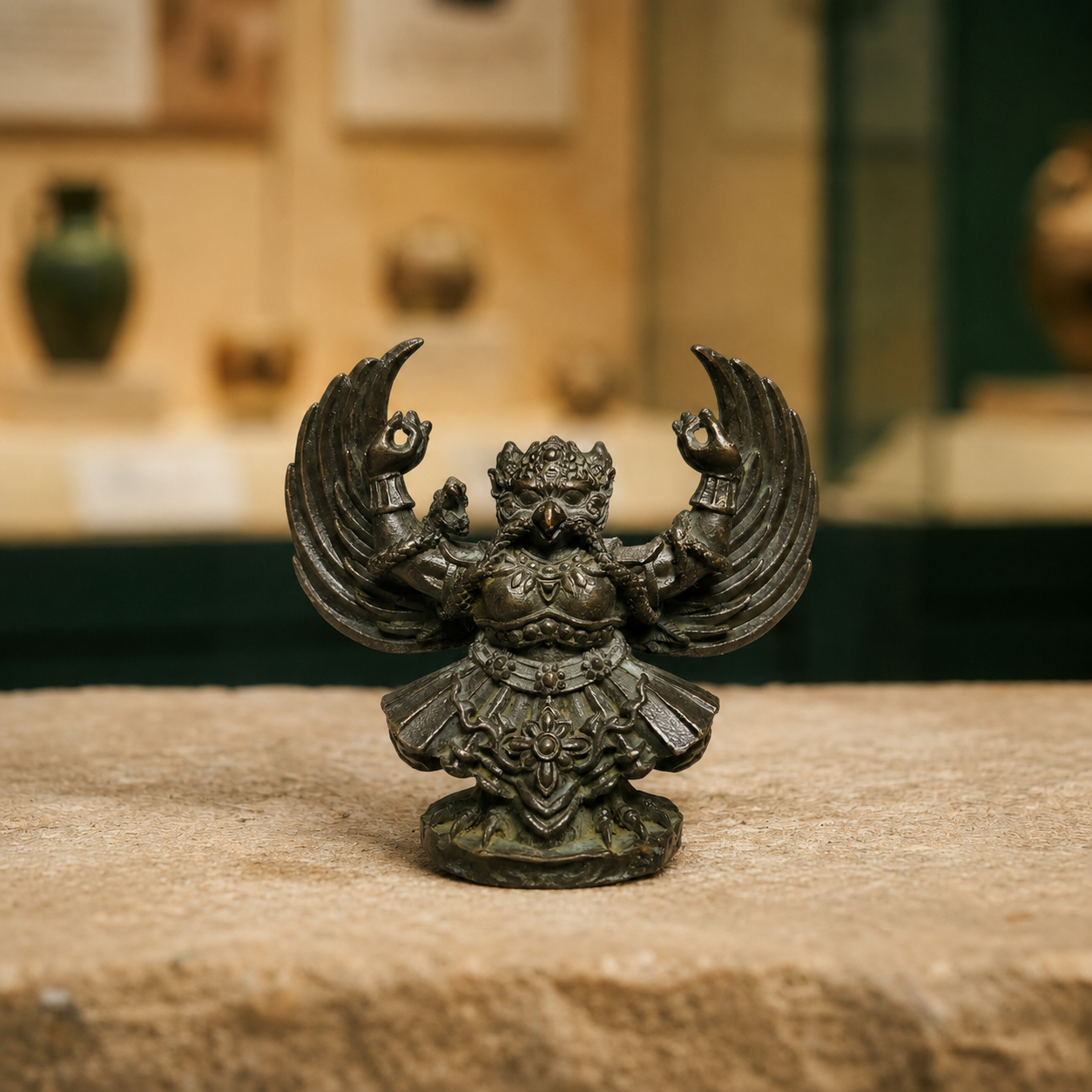 Garuda Figurine | Tibetan Buddhist Altar Brass Amulet