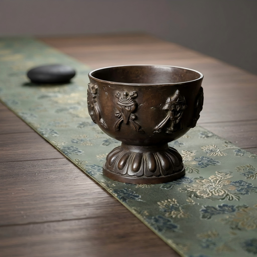 Tibetan Eight Auspicious Offering Cup