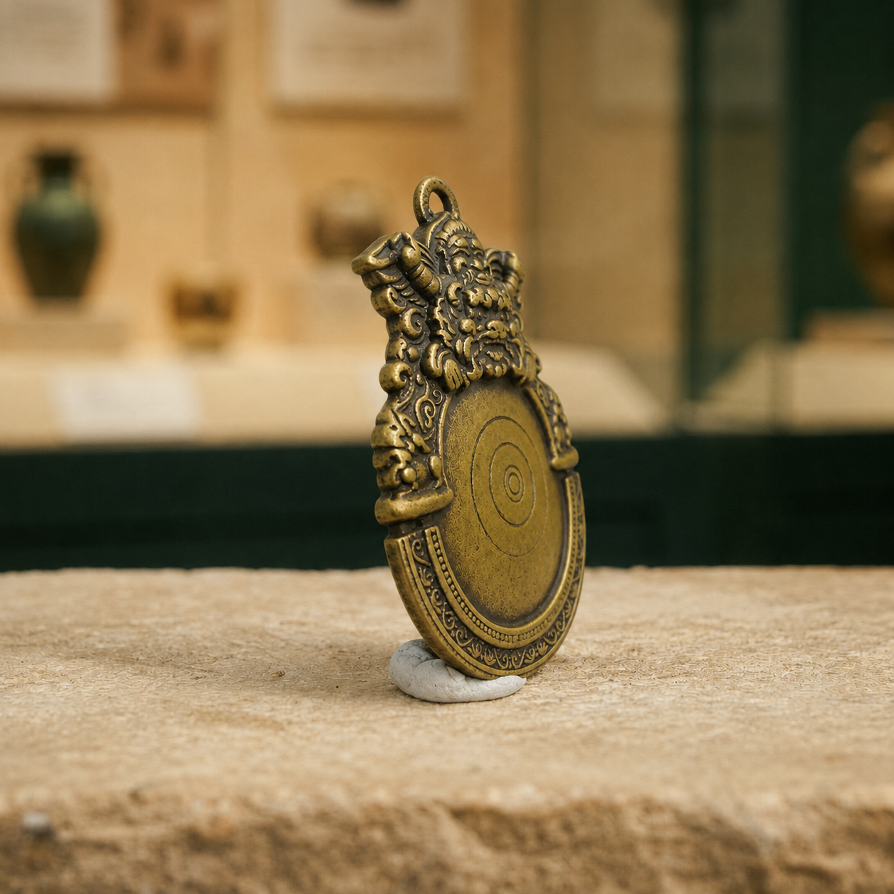Manjushri Pendant | Tibetan Nine Palace Copper Amulet