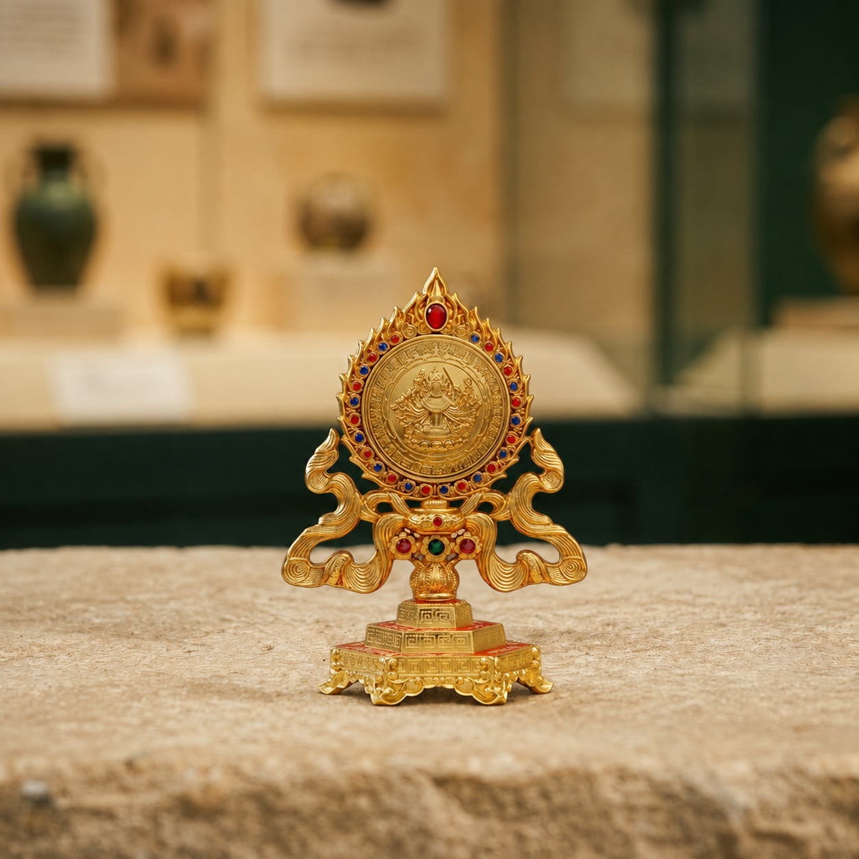 Tantric Melong Mirror | Tibetan Alloy Altar Blessing