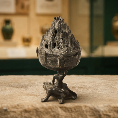Tiger Tripod Censer | Tibetan Altar Bronze Burner
