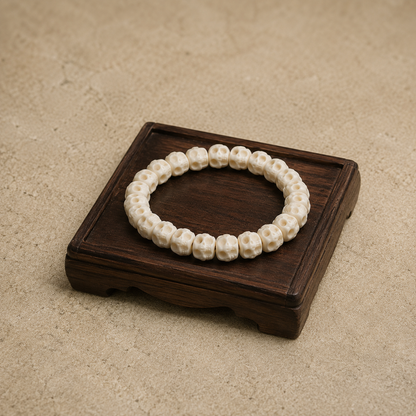 Carved Antler Skull Bracelet | Tibetan Buddhist Amulet