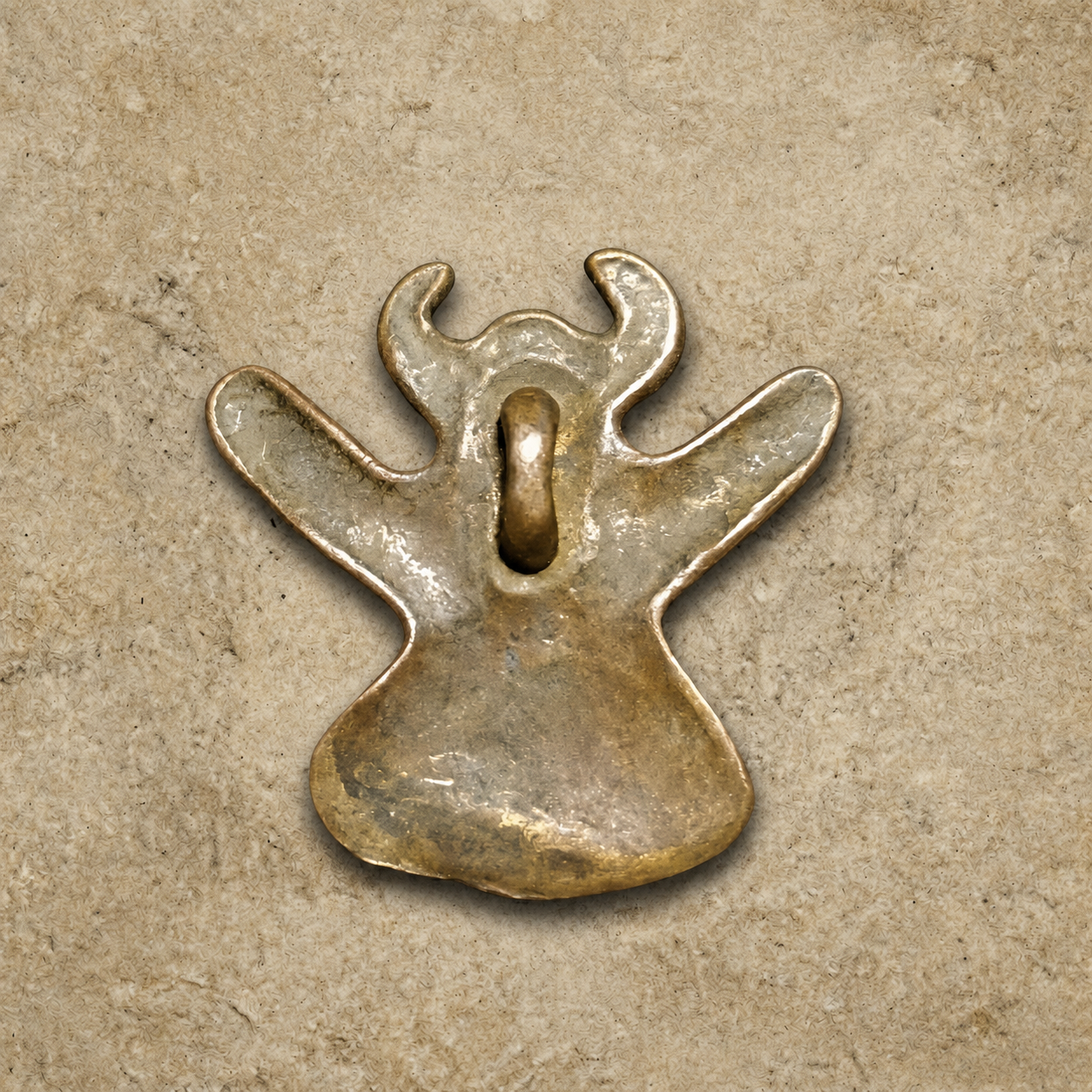 Tibetan Brass Garuda Amulet Pendant Buddhist Protector
