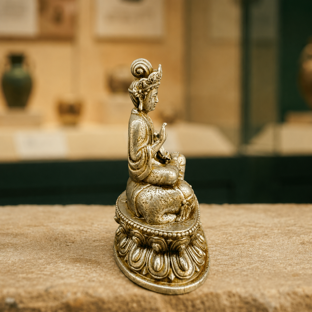 Meteoric Iron Samantabhadra | Tibetan Altar Statue