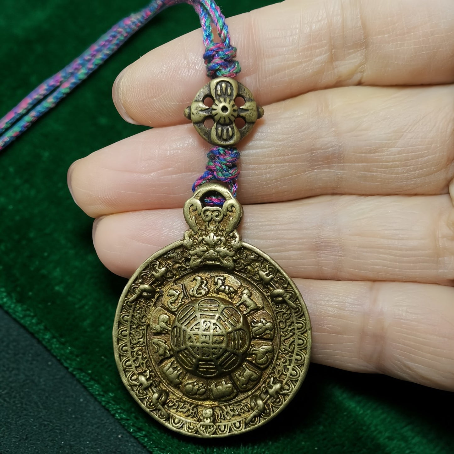 Primary product image of Mantra Pendant, Brass Amulet Charm