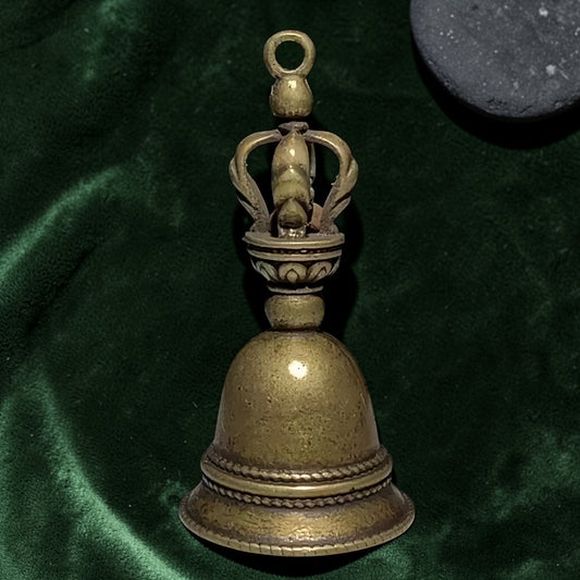 Tibetan Copper Vajra Bell for Altar Display detail view 1