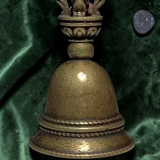 Tibetan Copper Vajra Bell for Altar Display