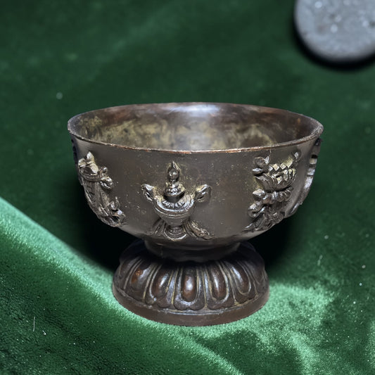 Eight Treasures Offering Bowl, Pedestal Altar Cup